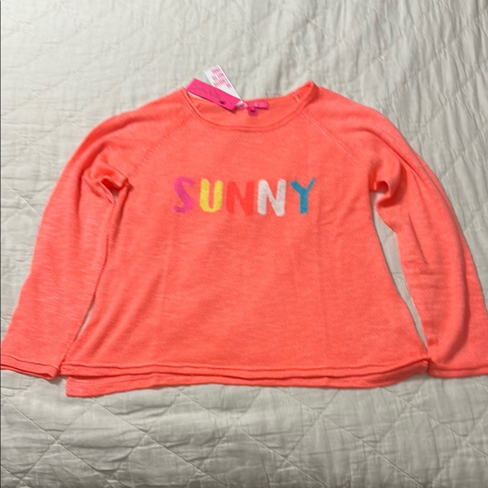 NWT Lilly Pulitzer Danette Sweater Papaya Punch Sunny Intarsia Large